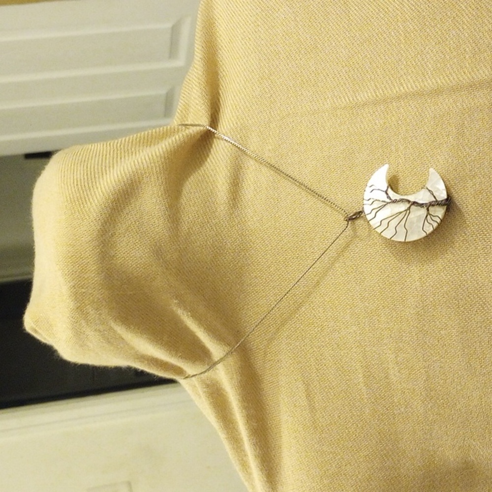 Handmade tree of life, moon, with chain